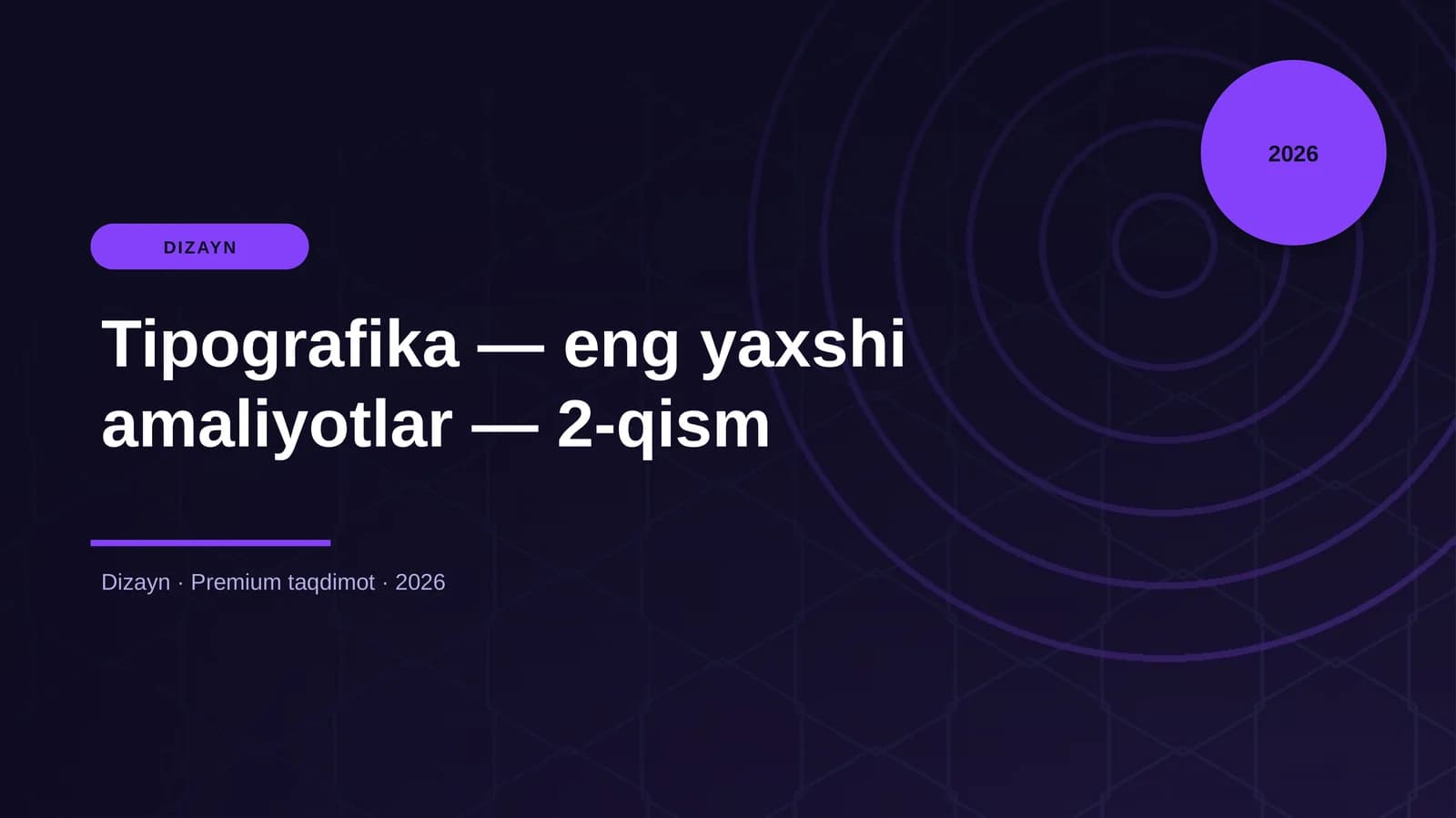 Tipografika — eng yaxshi amaliyotlar — 2-qism