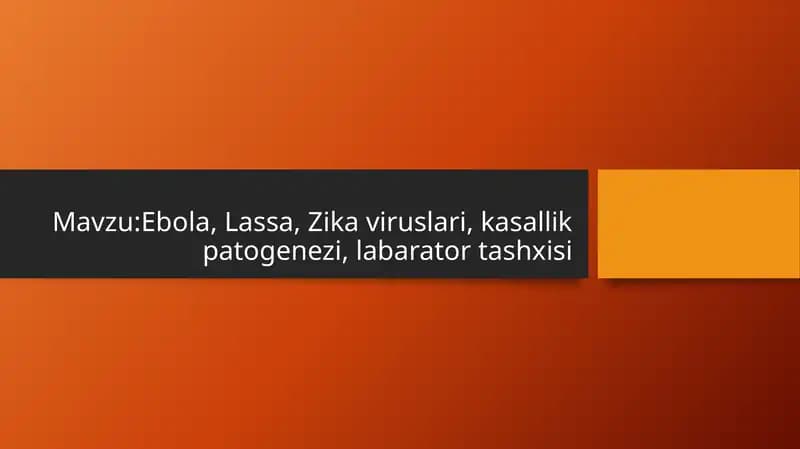 Ebola, Lassa, Zikaviruslariningmorfologiyasi