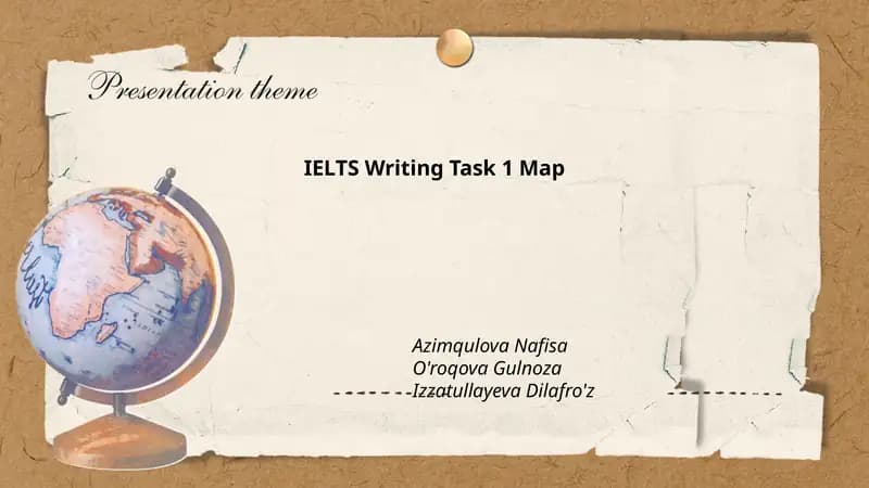 IELTS Writing Task 1 Map