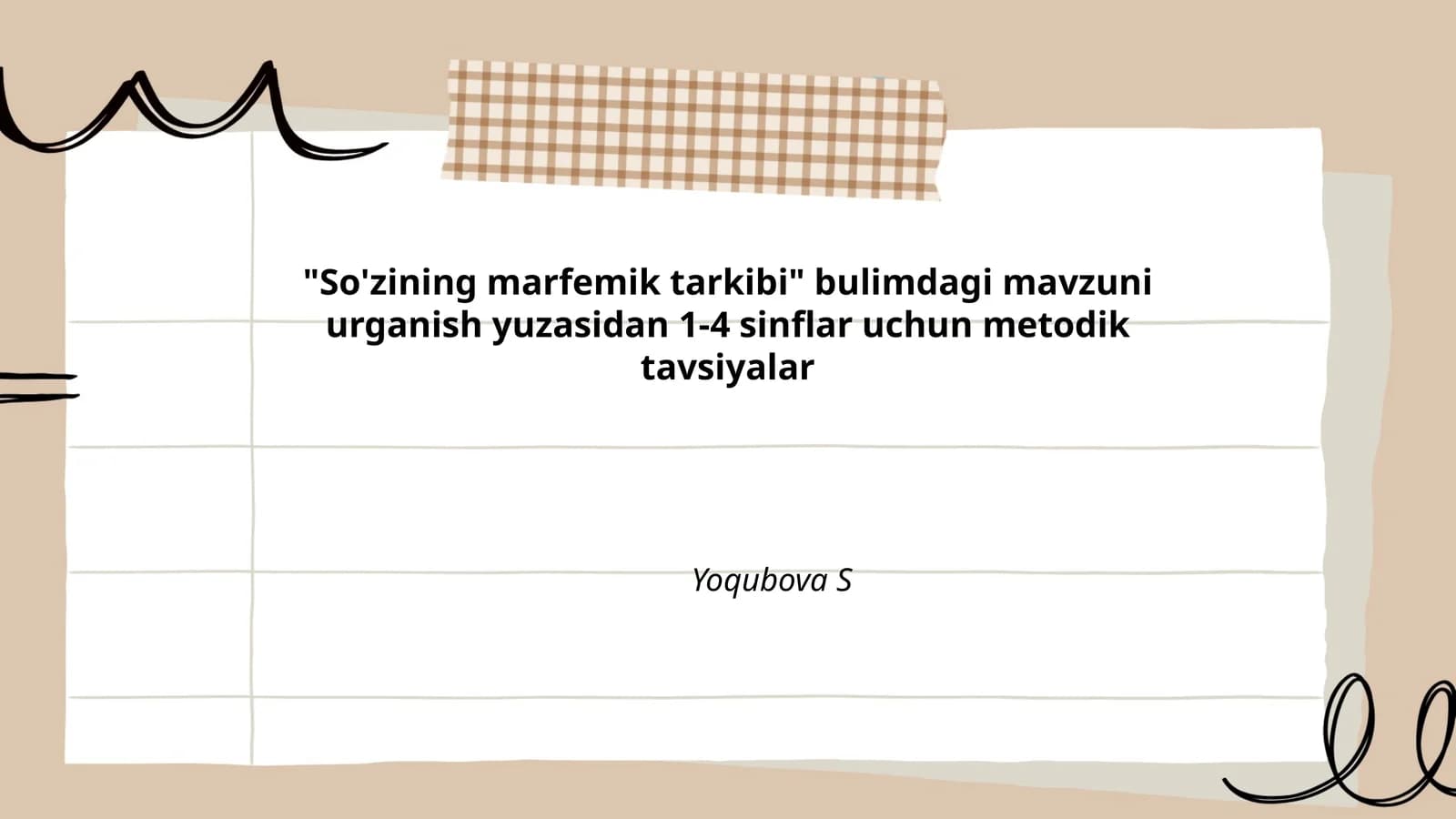 So'zining marfemik tarkibi