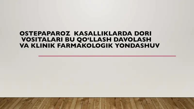 Osteoporoz kasalliklari