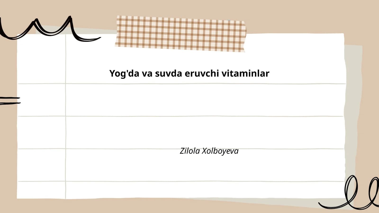 Yog'da va suvda eruvchi vitaminlar