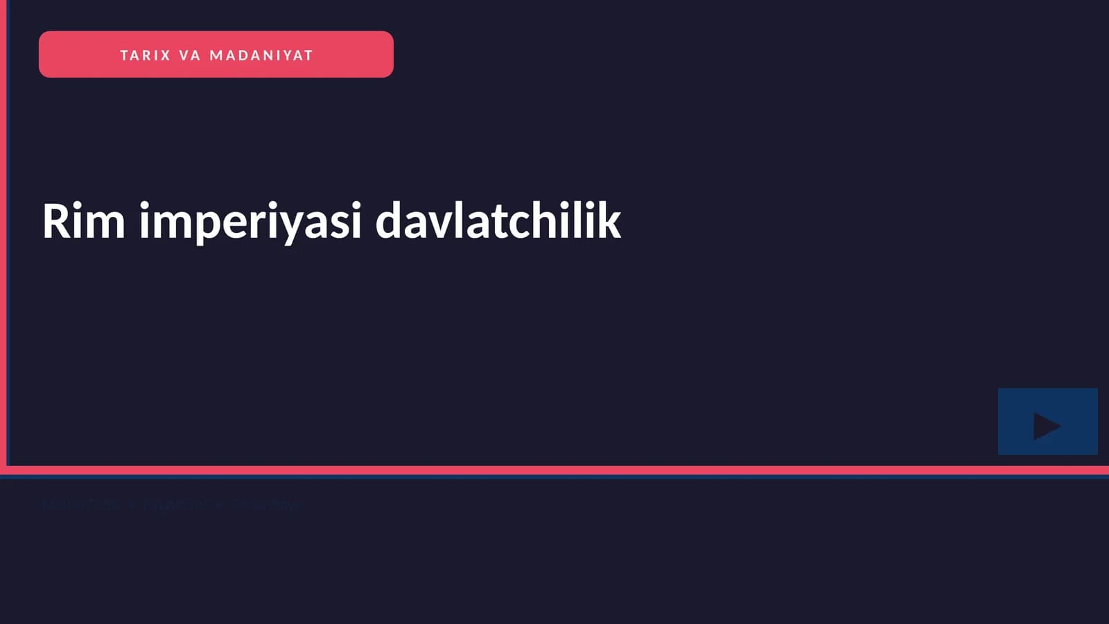 Rim imperiyasi davlatchilik