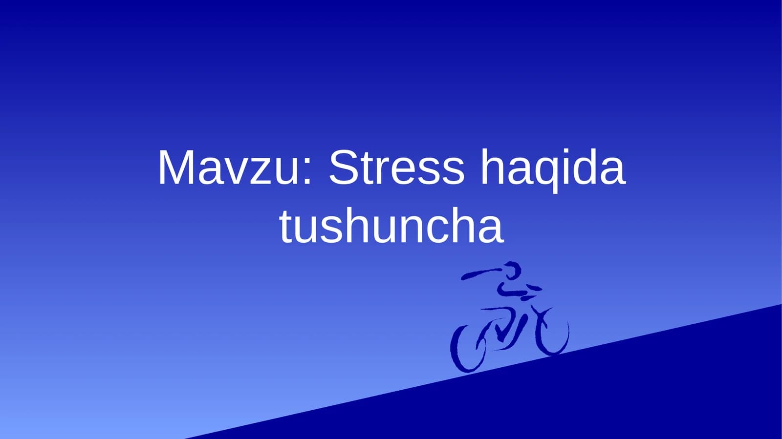 Stress haqida tushuncha