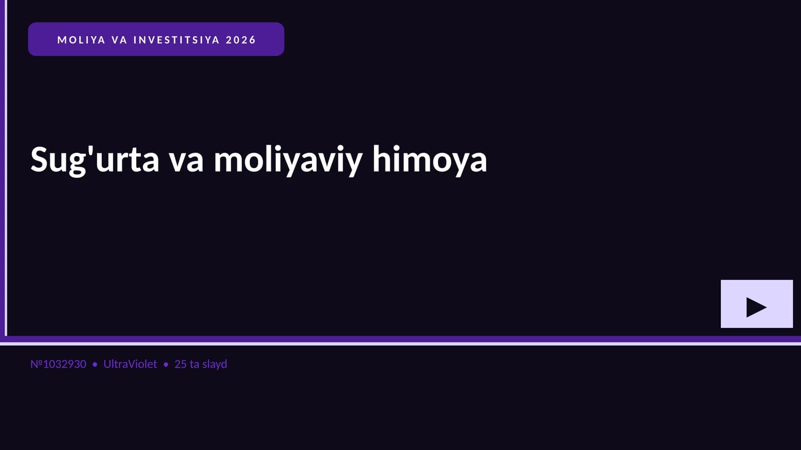 Sug'urta va moliyaviy himoya