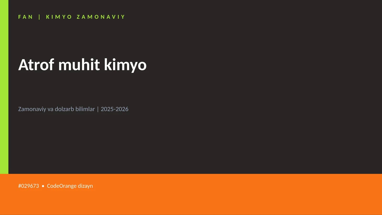Atrof muhit kimyo