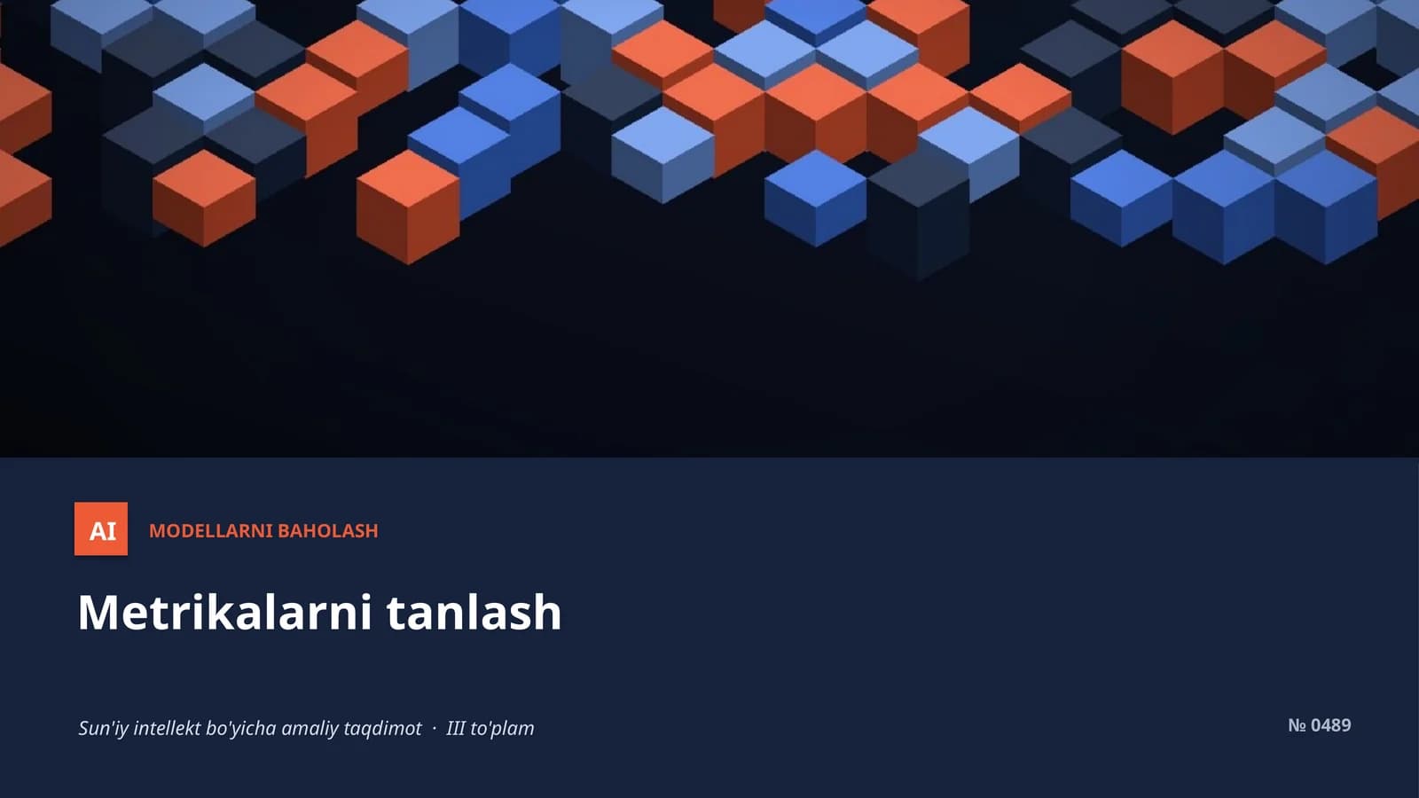 Metrikalarni tanlash