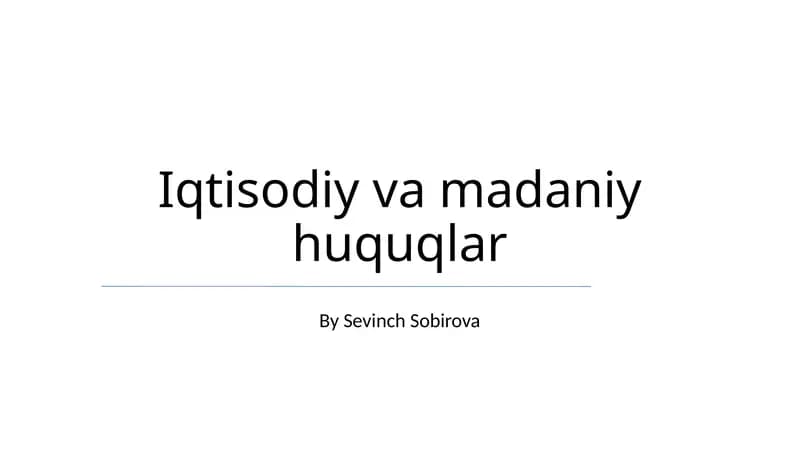 Iqtisodiy va madaniy huquqlar