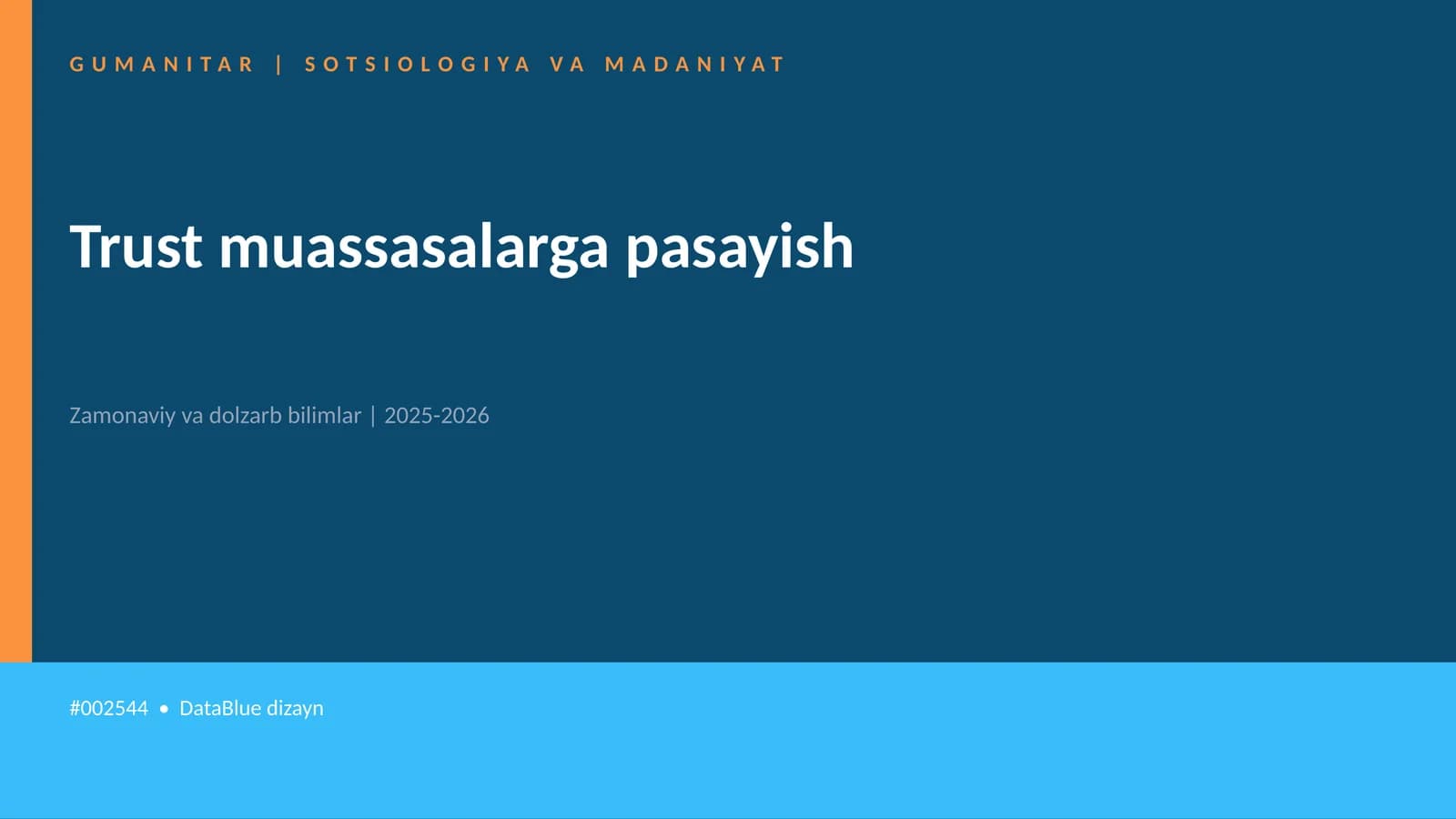 Trust muassasalarga pasayish