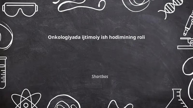 Onkologiyada ijtimoiy ish hodimining roli