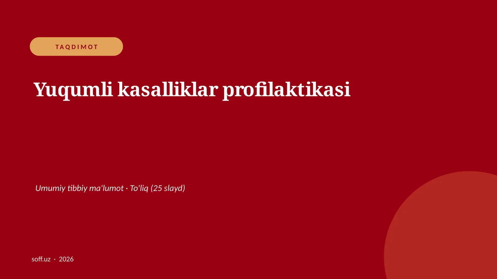 Yuqumli kasalliklar profilaktikasi