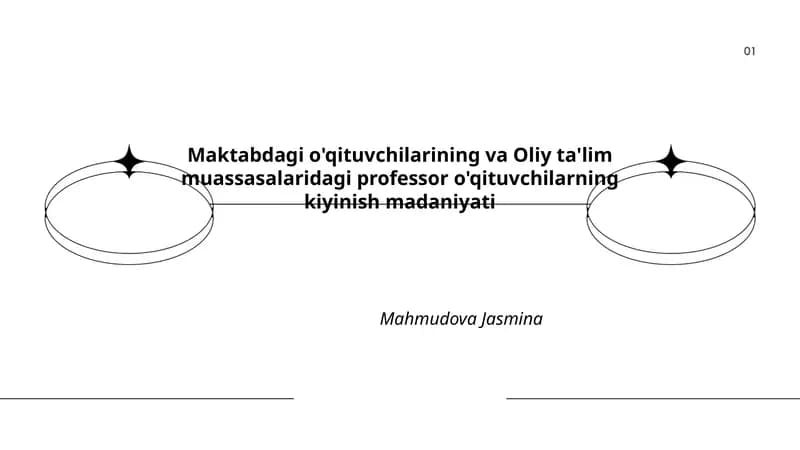 Maktabdagi o'qituvchilarining va Oliy ta'lim muassasalaridagi professor o'qituvchilarning kiyinish madaniyati