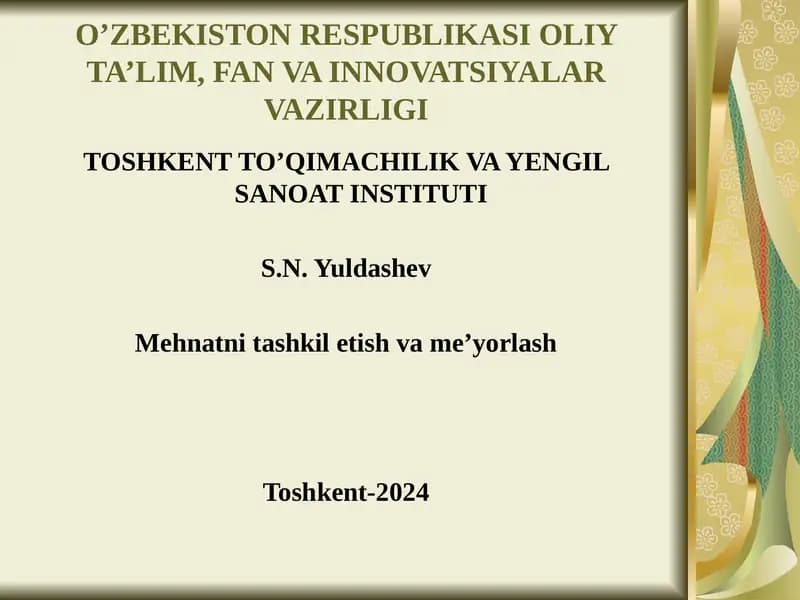 Mehnatsharoitlarini yaxshilash