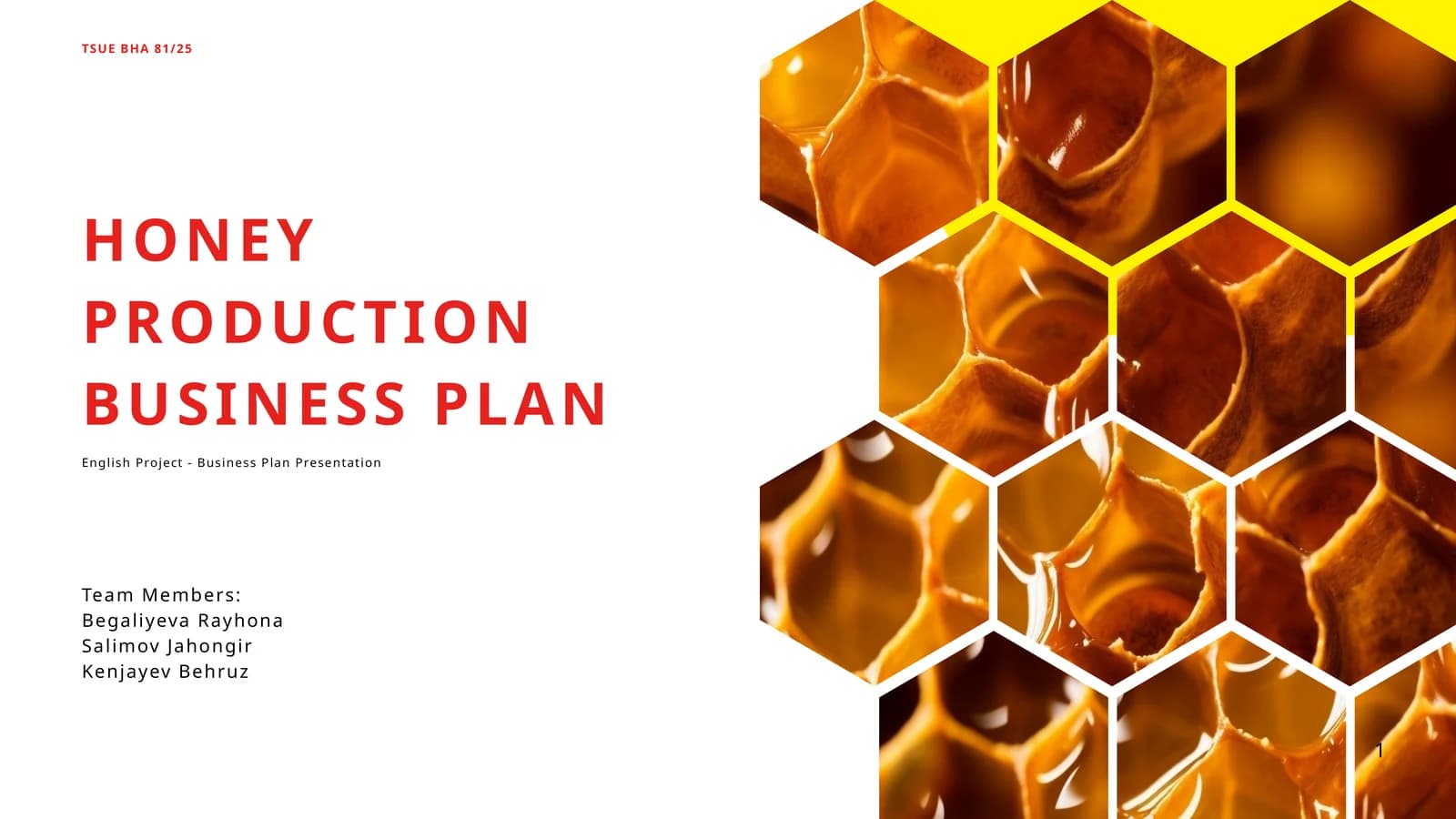 HONEY PRODUCTION BUSINESS PLAN