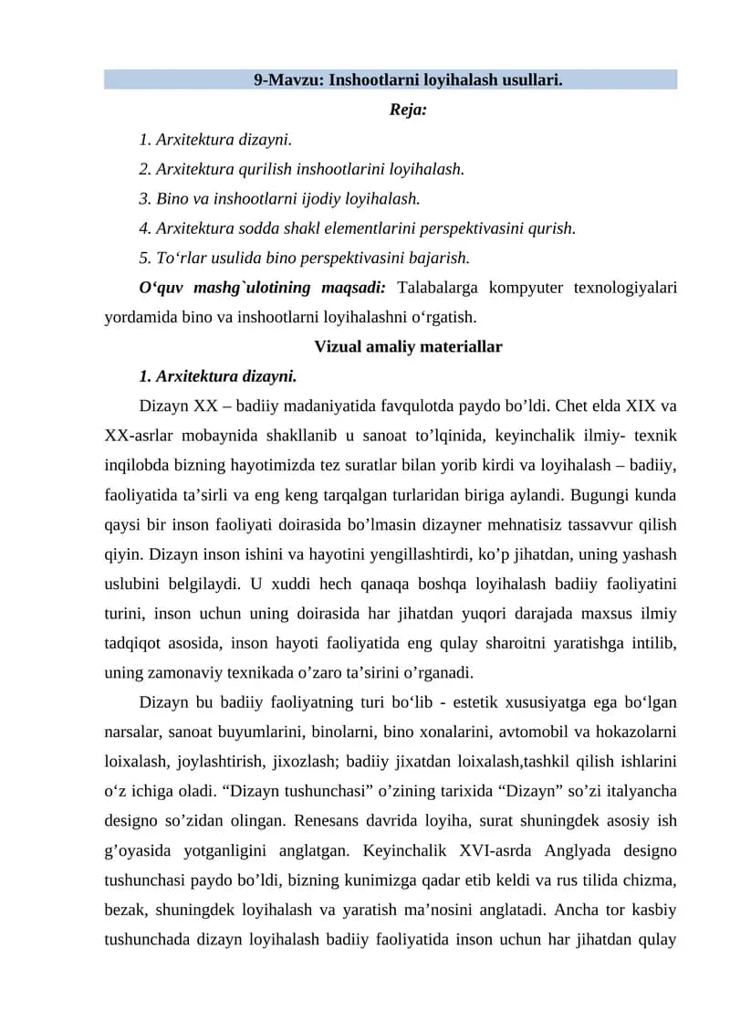 Arxitektura dizayni
