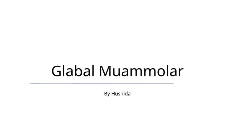 Global Muammolar