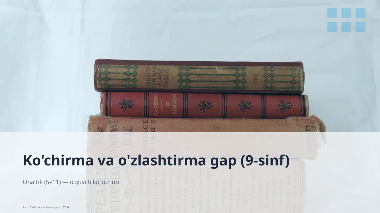 Ko'chirma va o'zlashtirma gap (9-sinf)