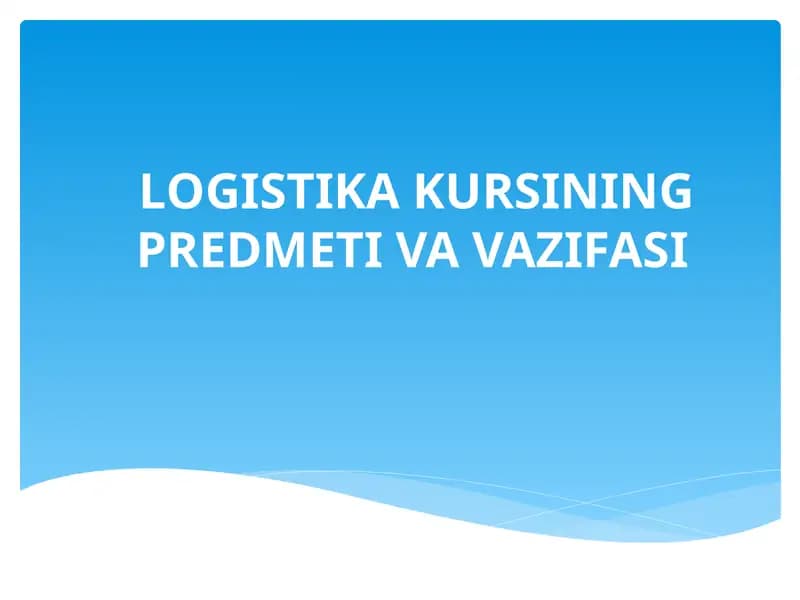 Logistika Kursi