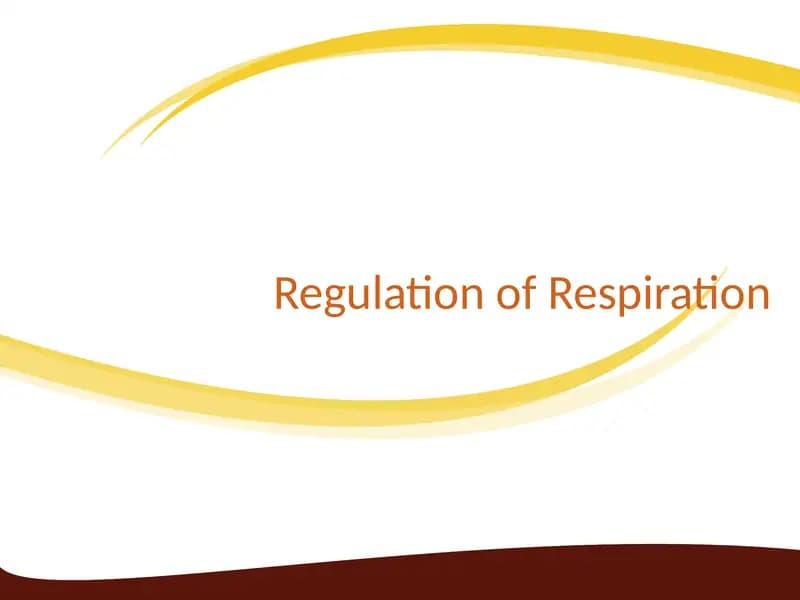 Regulation of Respiration