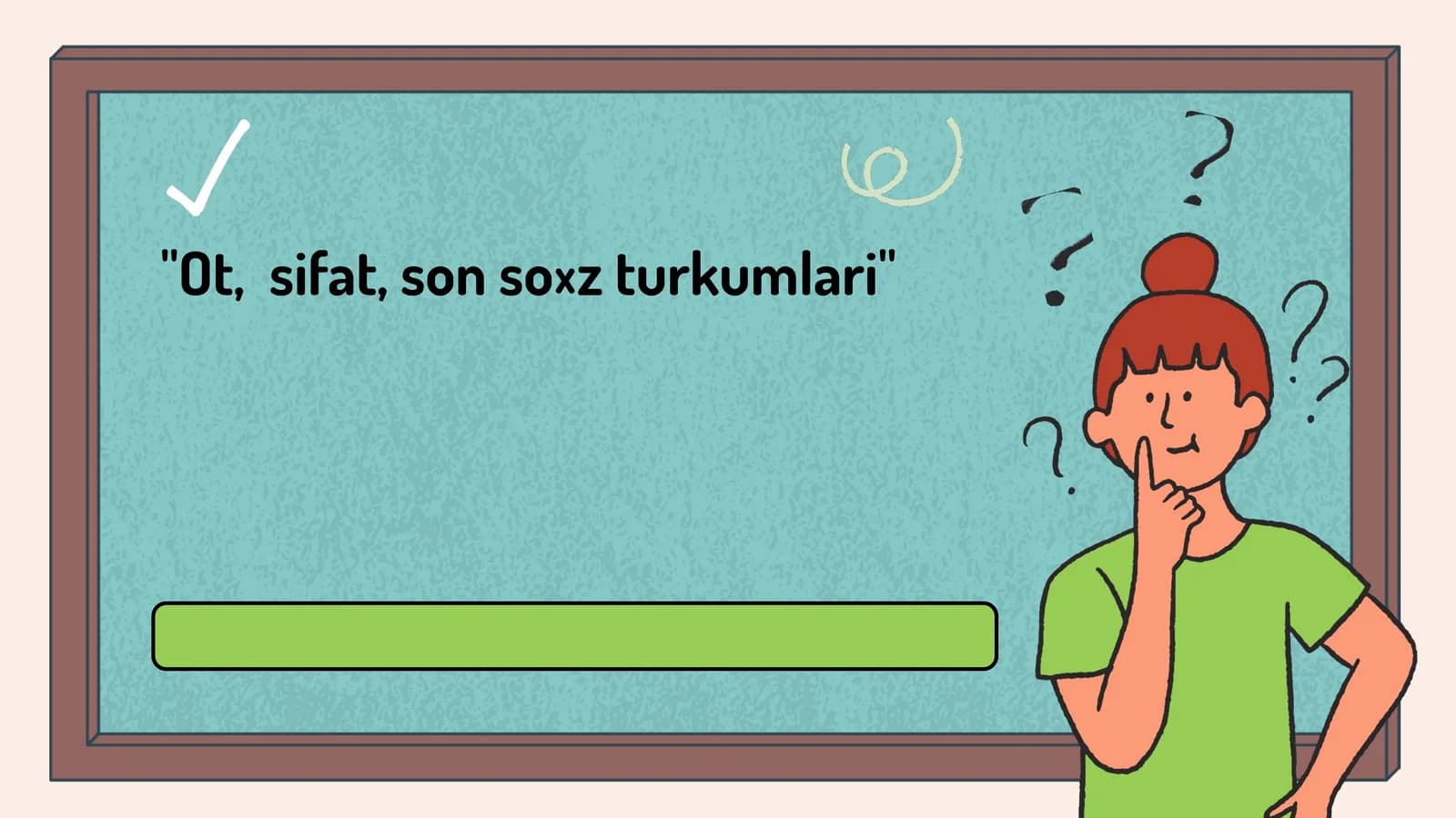 Ot,  sifat, son so‘z turkumlari