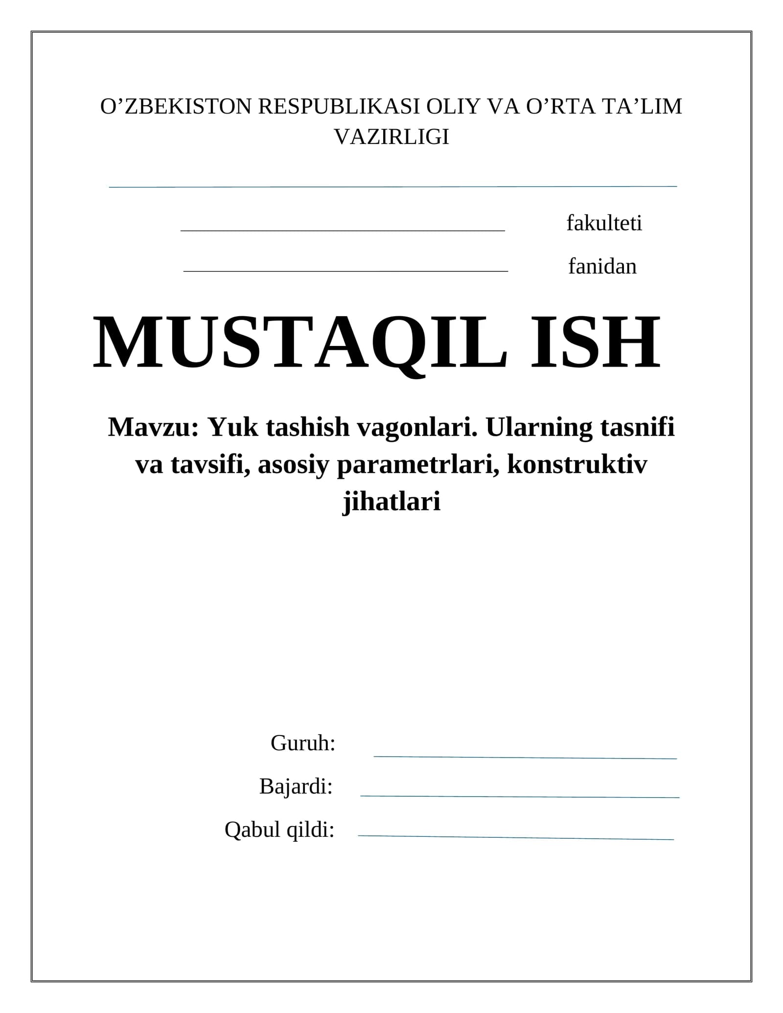 Yuk tashish vagonlari