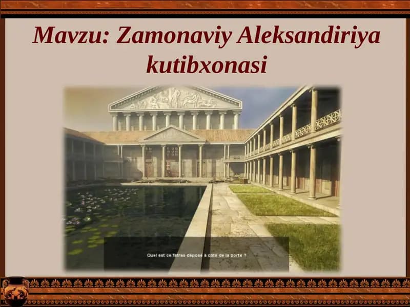 Zamonaviy Aleksandiriya kutibxonasi