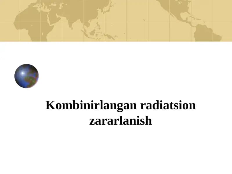 Kombinirlangan radiatsion zararlanish