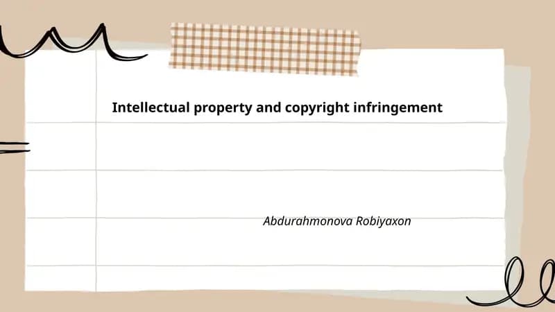 Intellectual Property and Copyright Infringement Basics