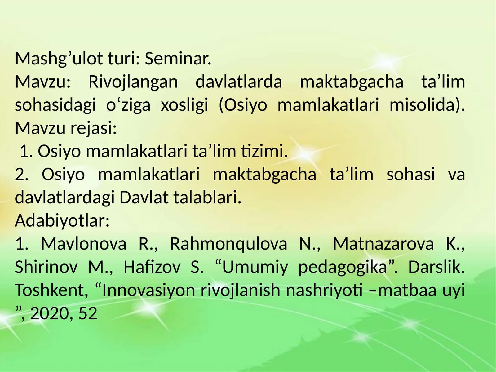 Umumi yedagogika darsliki
