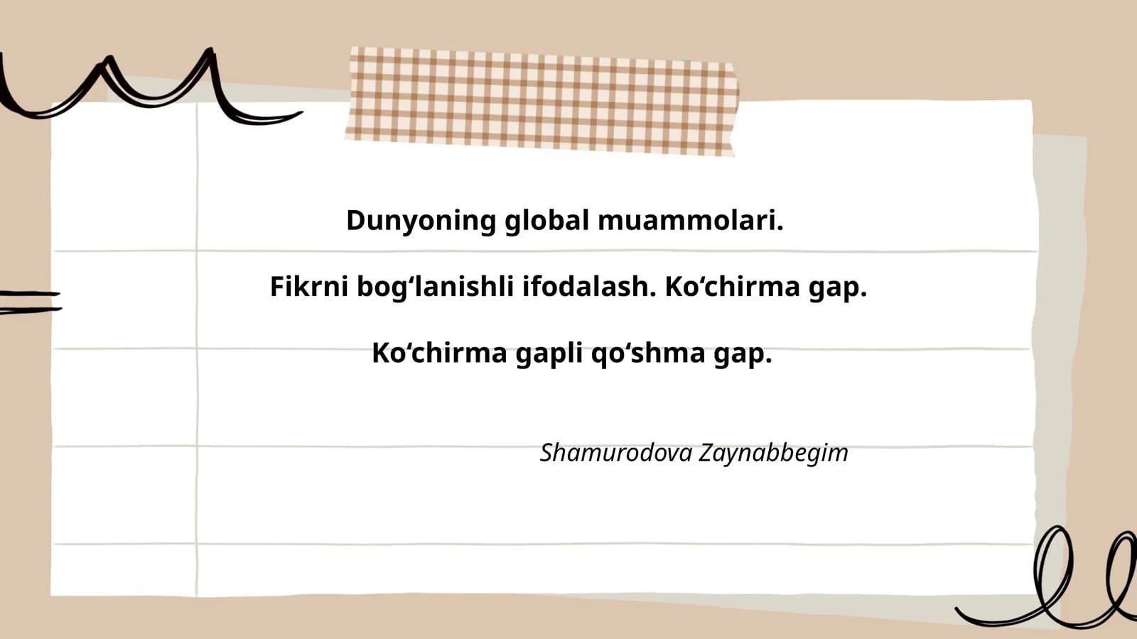 Dunyoning global muammolari