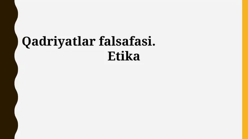 Qadriyatlar falsafasi