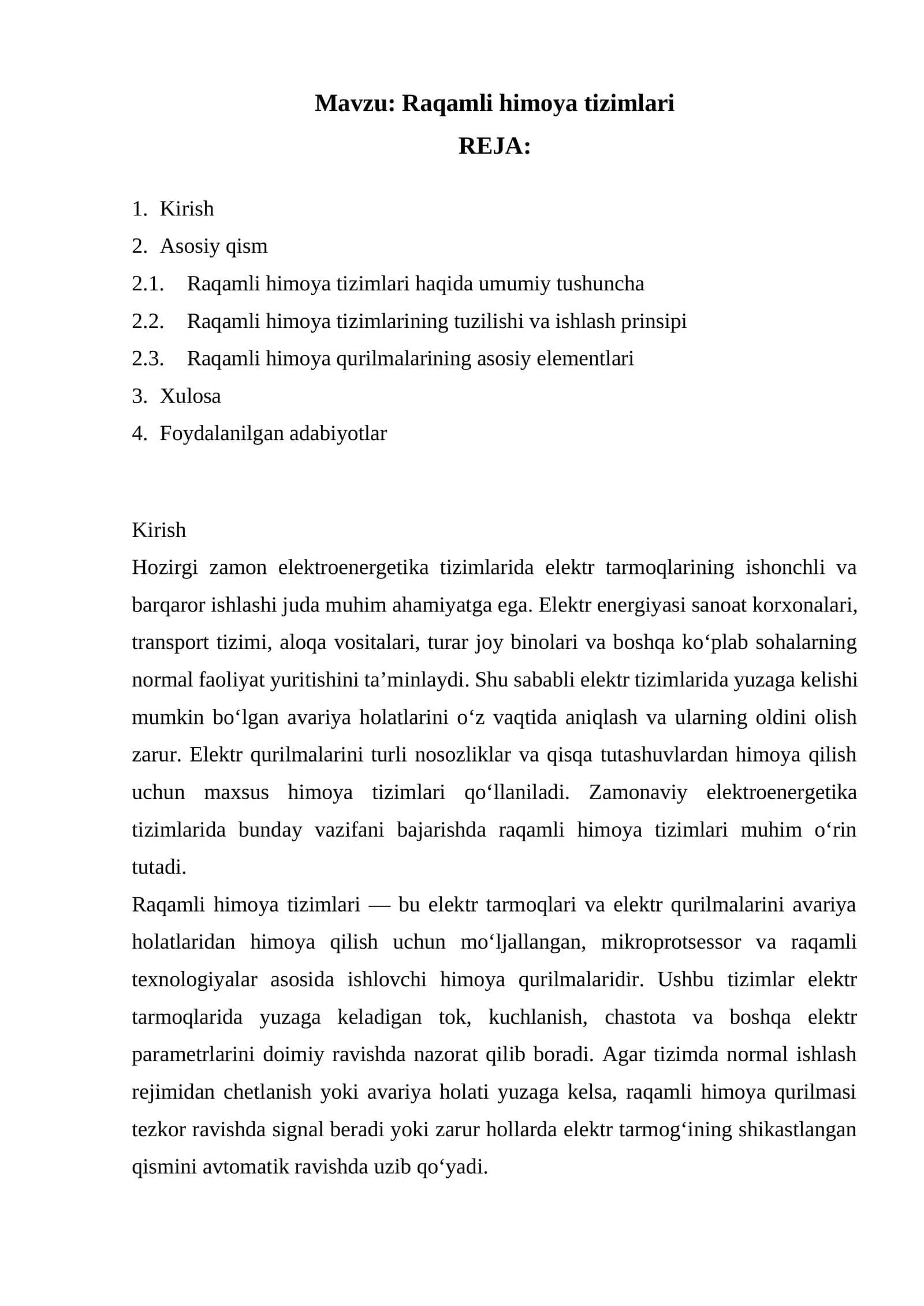 Raqamli himoya tizimlari