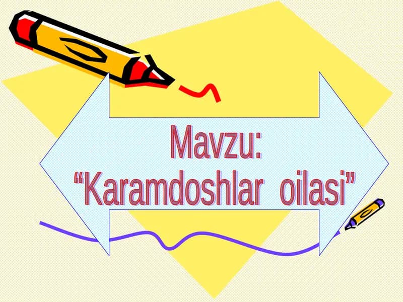 Karamdoshlar oilasi
