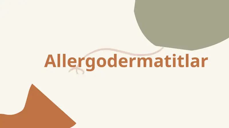 Allergodermatitlar