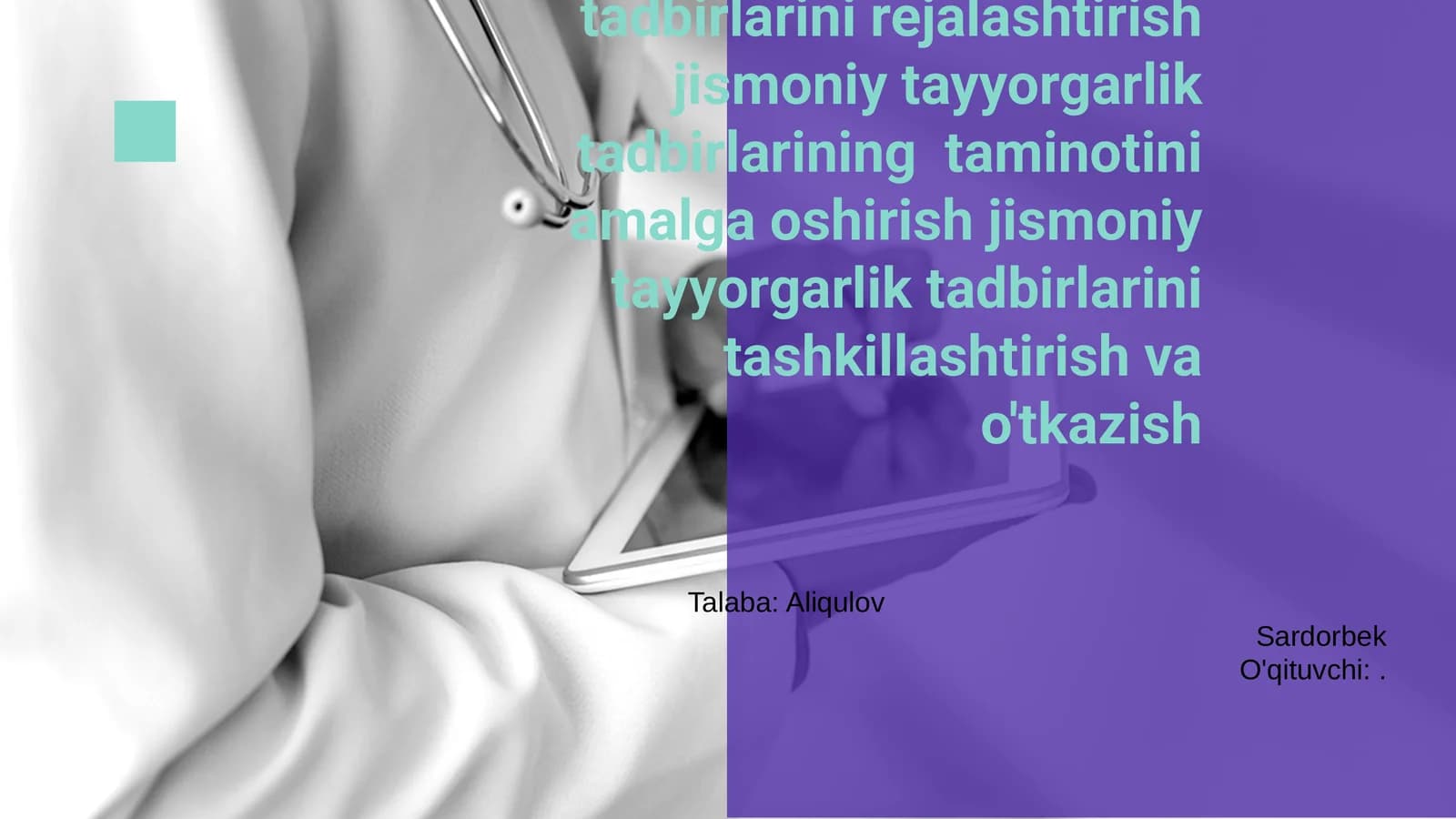 Jismoniy Tayyorgarlik Tadbirlari