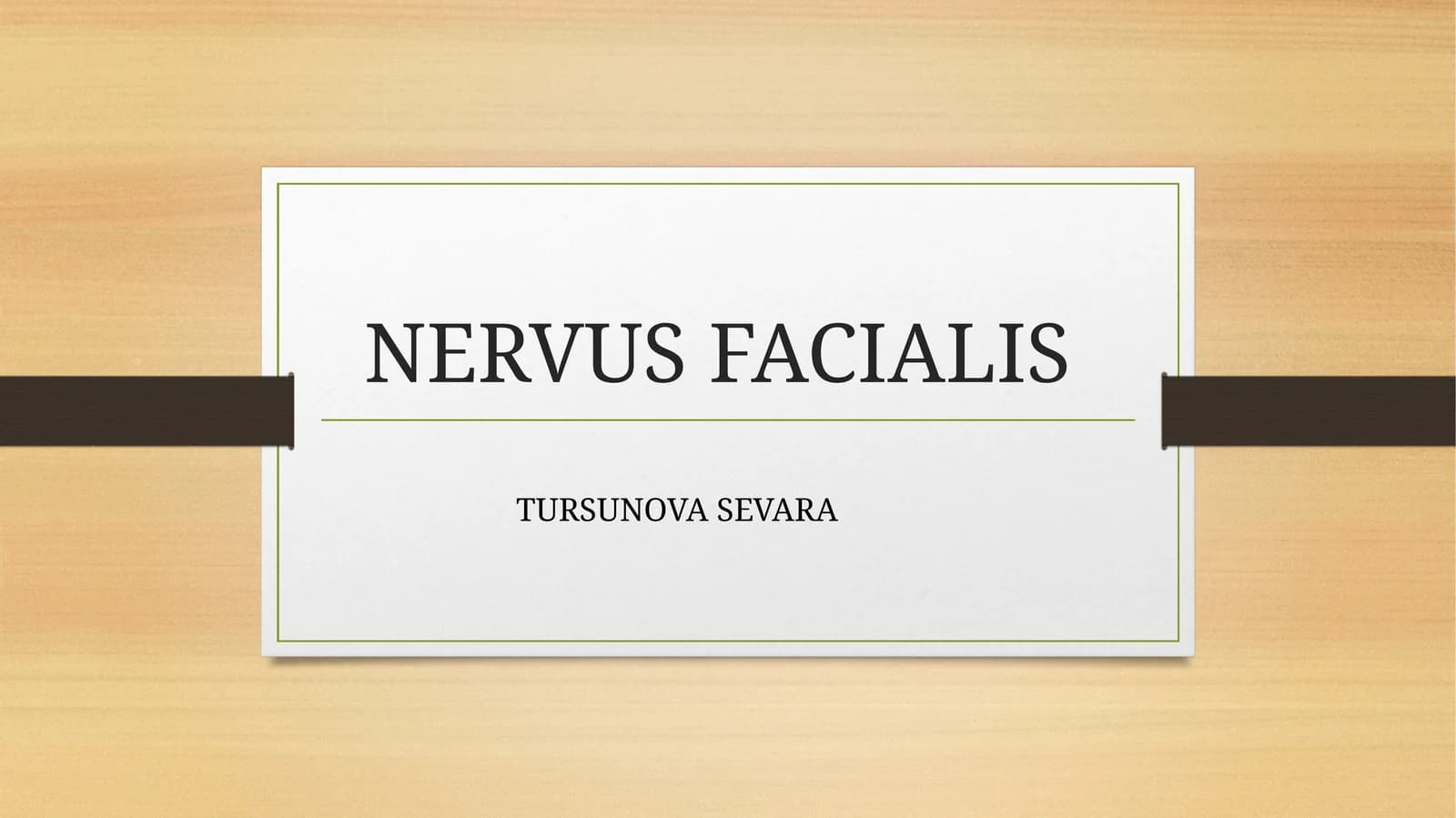 NERVUS FACIALIS