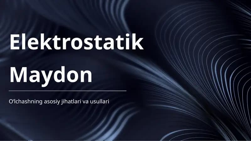 Elektrostatik Maydon