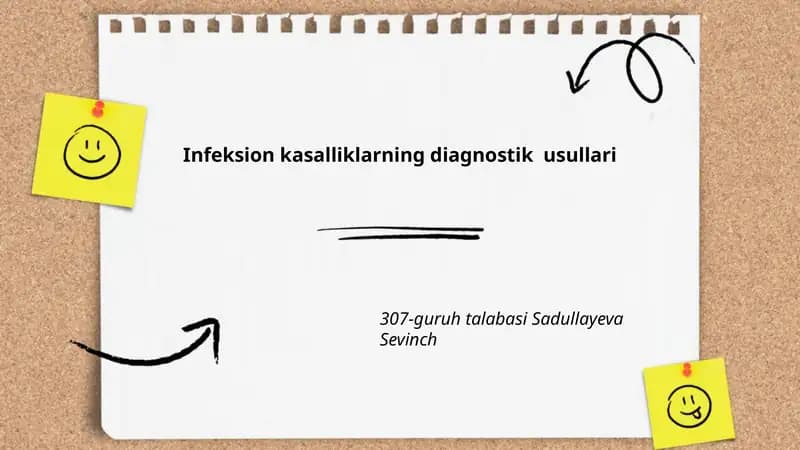 Infeksion kasalliklarning diagnostik usullari