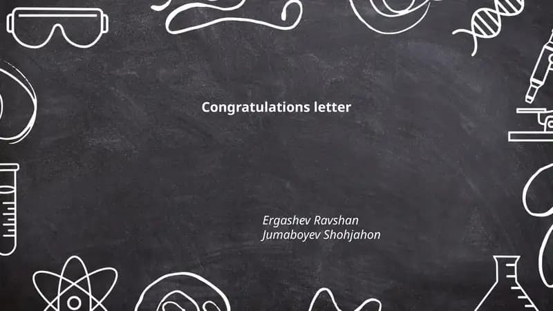 Congratulations letter