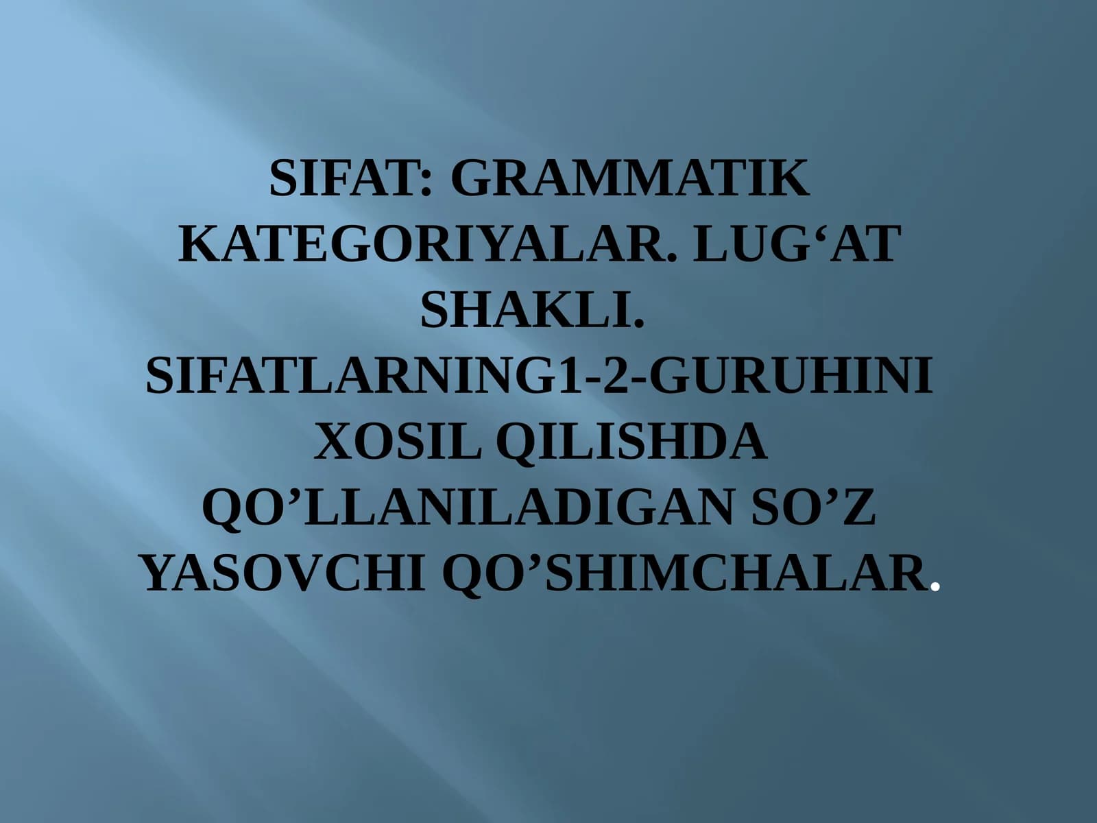 Sifatlar