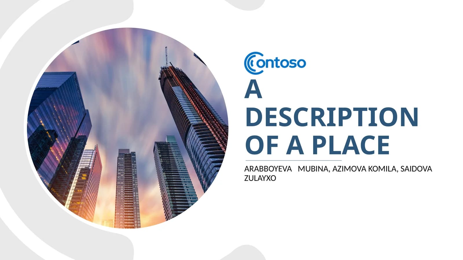 Description of a place