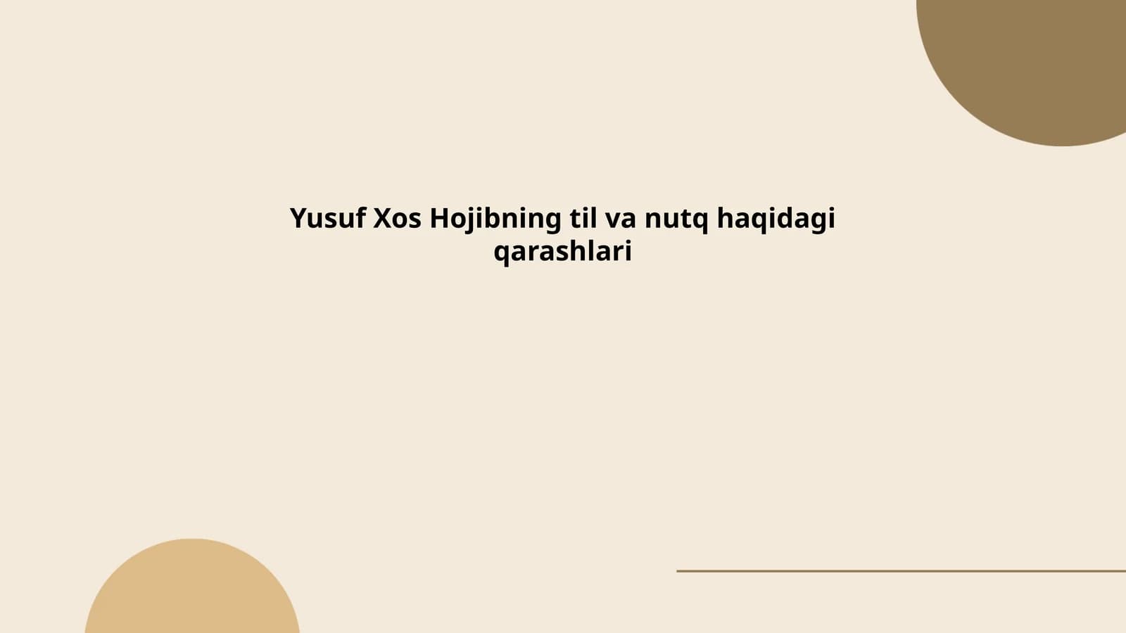 Yusuf Xos Hojibning til va nutq haqidagi qarashlari