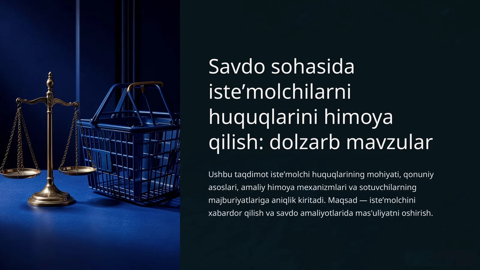 Savdo sohasida istemolchilar huquqlarini himoya qilish