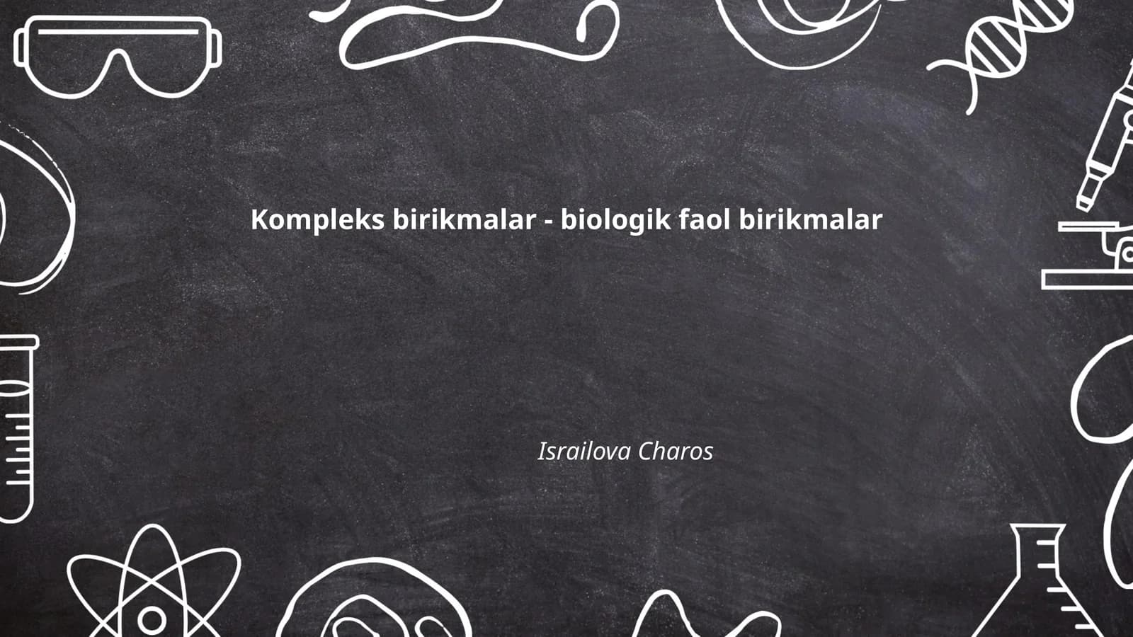 Kompleks birikmalar - biologik faol birikmalar
