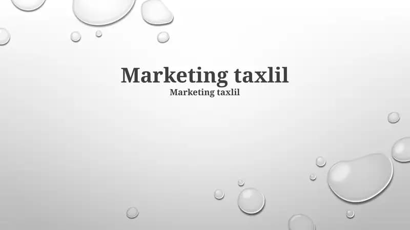 Marketing taxlil