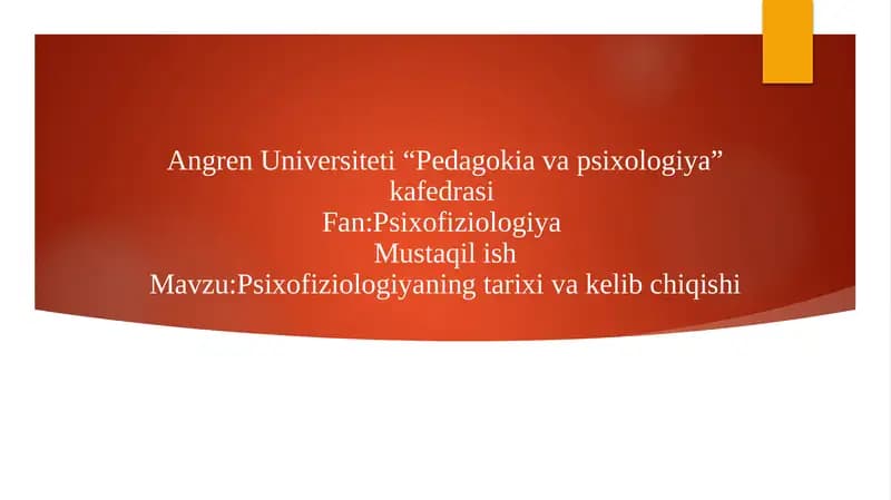 Psixofiziologiya