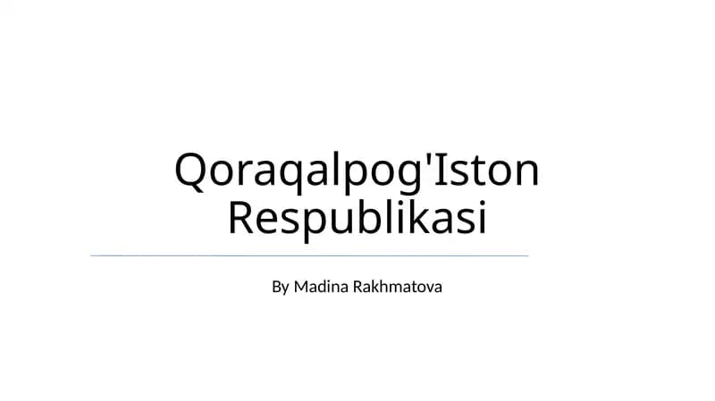 Qoraqalpog'Iston Respublikasi