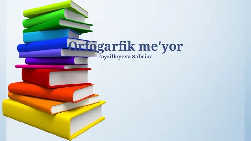 Orfografiya Xatoliklari