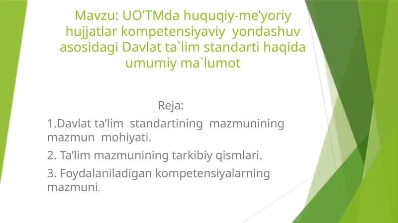 Davlat ta’lim standartlari