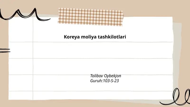 Koreya moliya tashkilotlari